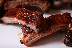 Pork ribs with BBQ sauce
