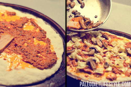 Paleo pizza preparation