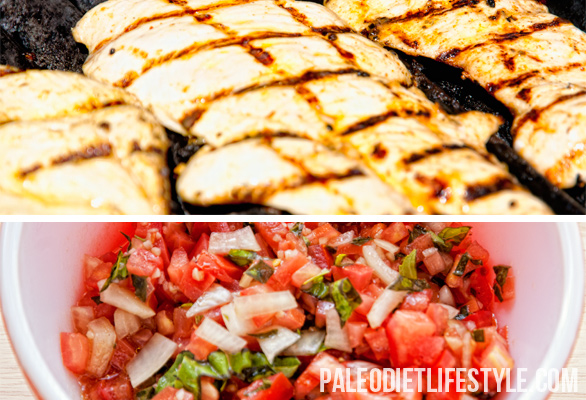 Chicken Bruschetta preparation