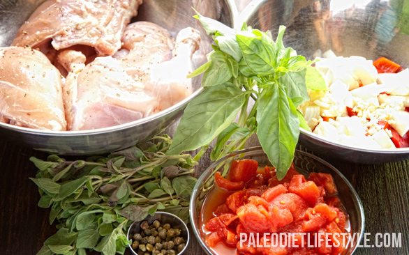 Chicken Cacciatore preparation