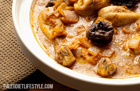 Braised Chicken in Carrot Juice And Prunes