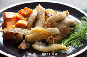Braised Chicken With Fennel And Sweet Potatoes