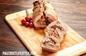 Cranberry Apple Stuffed Pork Loin