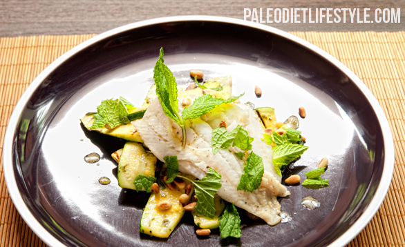 Grilled Lemon-Herb Zucchinis with Sole