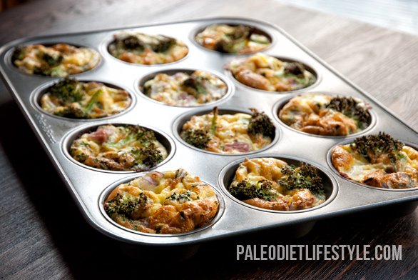 Mini Ham And Broccoli Frittatas cooked Mini Ham And Broccoli Frittatas cooked