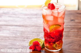 Raspberry-Lime Flavored Water