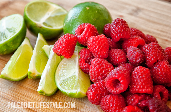 Raspberry lime Flavored Water preparation