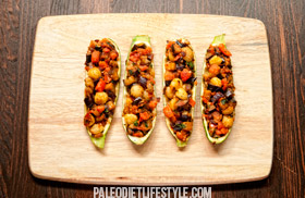 Ratatouille Stuffed Zucchini