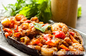 Shrimp Stuffed Eggplant