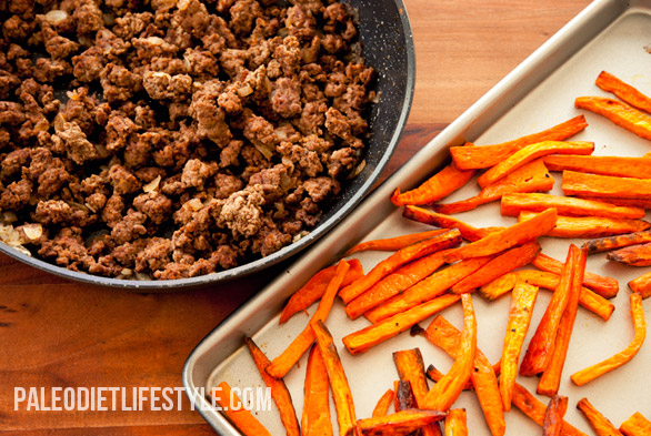 Taco Fries preparation