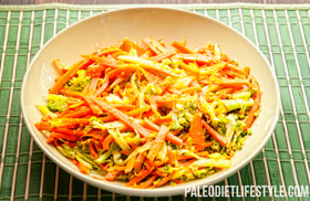 Warm Broccoli and Carrot Slaw