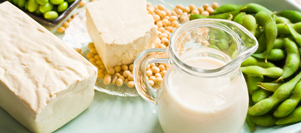 Soybeans, tofu and soy milk