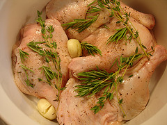 Duck confit preparation