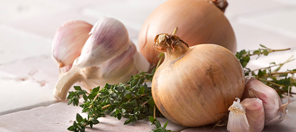 Onions and garlic are both high in FODMAPs
