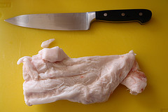 A piece of leaf lard