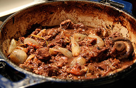 Beef bourguignon
