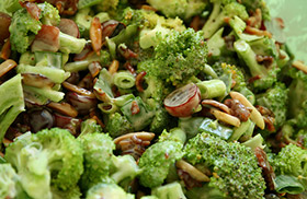 Bacon, grape and broccoli salad