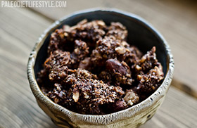 Chocolate nut granola