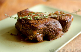 Roast Beef With Thyme, Garlic And Red Wine