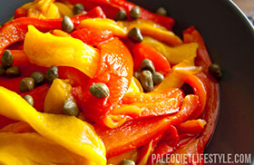 Roasted bell pepper side dish