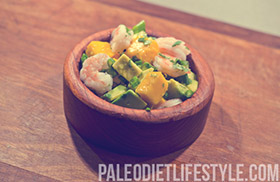 Shrimp and mango salad