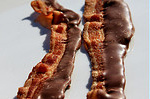 Dark chocolate covered bacon