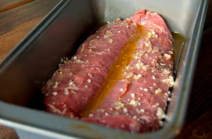 Marinating steak